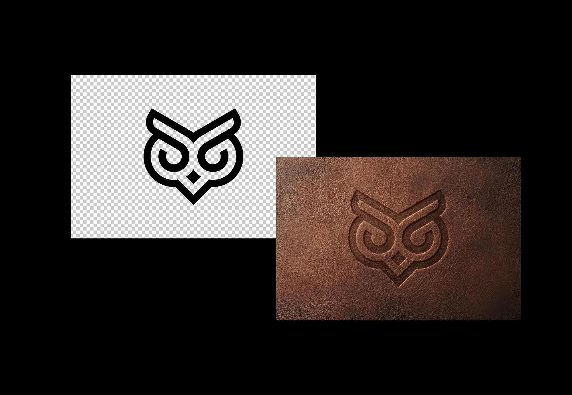 Free Leather Pressed Logo Mockup PSD Template