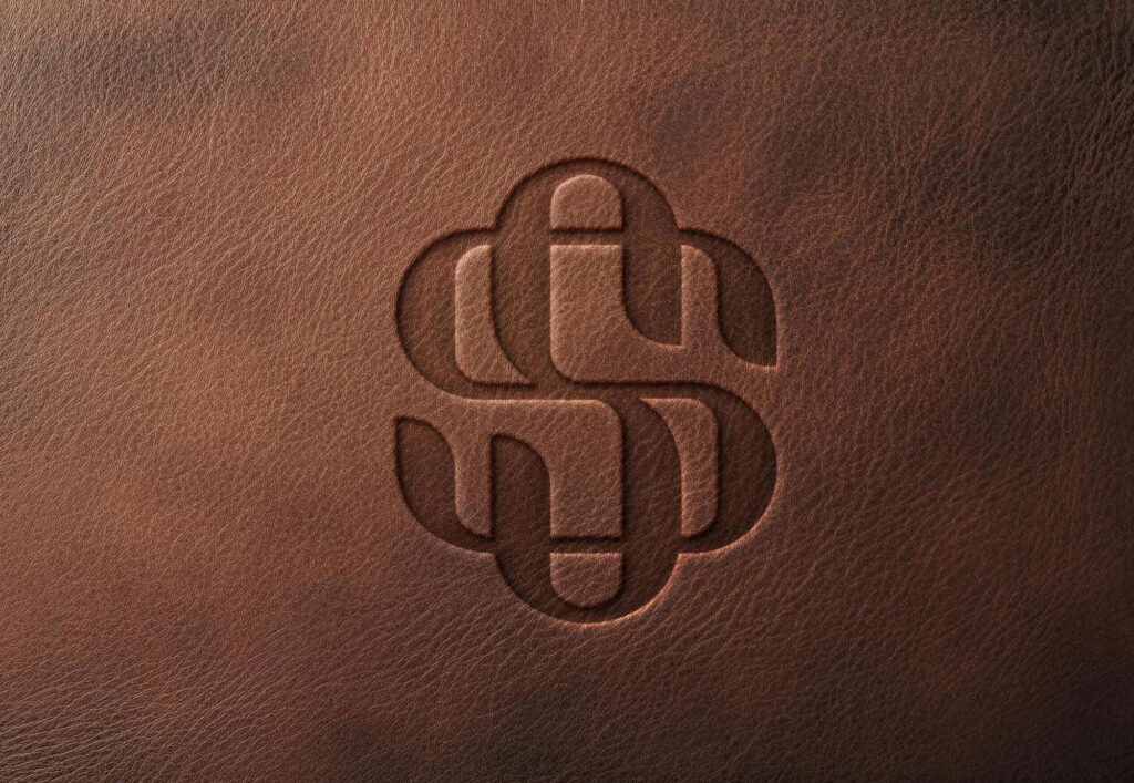 Leather Pressed Logo Mockup