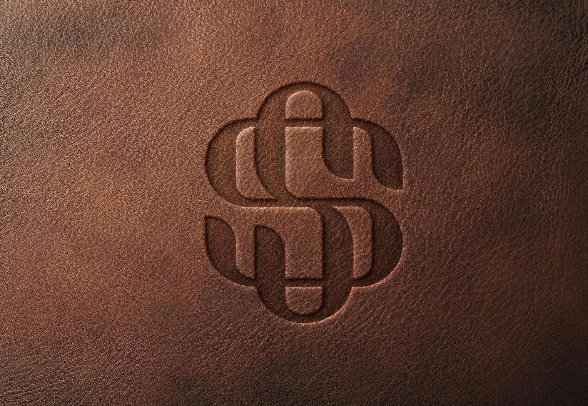 Free Leather Pressed Logo Mockup PSD Template