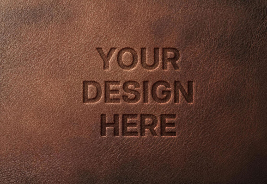 Leather Pressed Logo Mockup