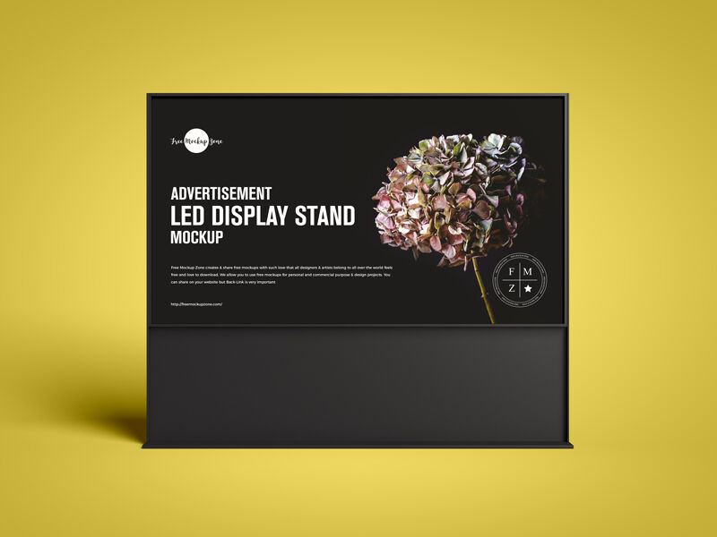 LED High Resolution Display Stand Mockup