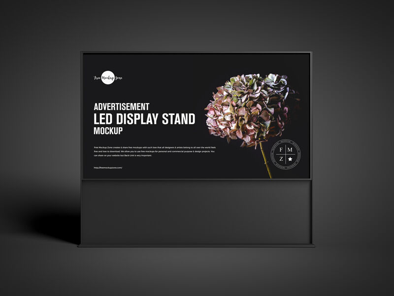 LED High Resolution Display Stand Mockup FREE PSD