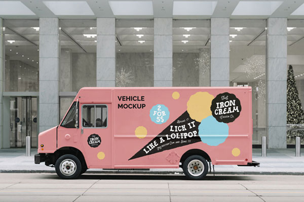 Left Side of a Car Mockup