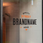 Left Side View of Window Sign Mockup