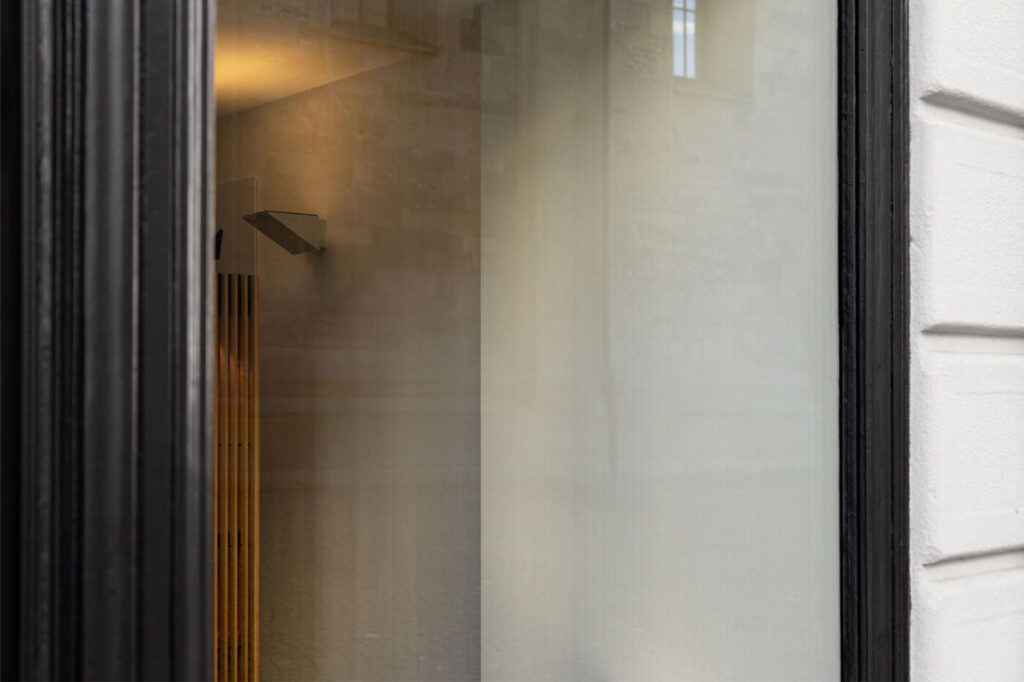 Left Side View of Window Sign Mockup