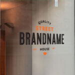 Left Side View of Window Sign Mockup