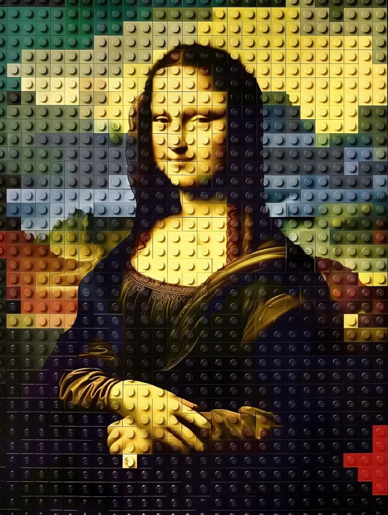 Lego Mona Lisa Portrait