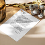 Letterhead Mockup with Vase in Perspective View