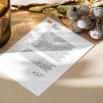 Letterhead Mockup with Vase in Perspective View