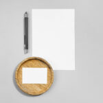 Letterhead with Business Card Mockup