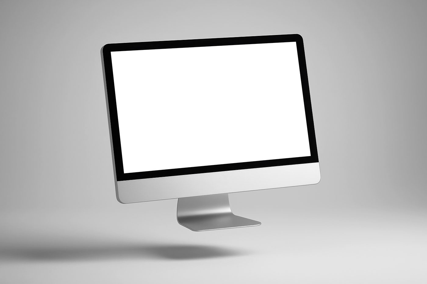 Free Levitating iMac Mockup PSD Template