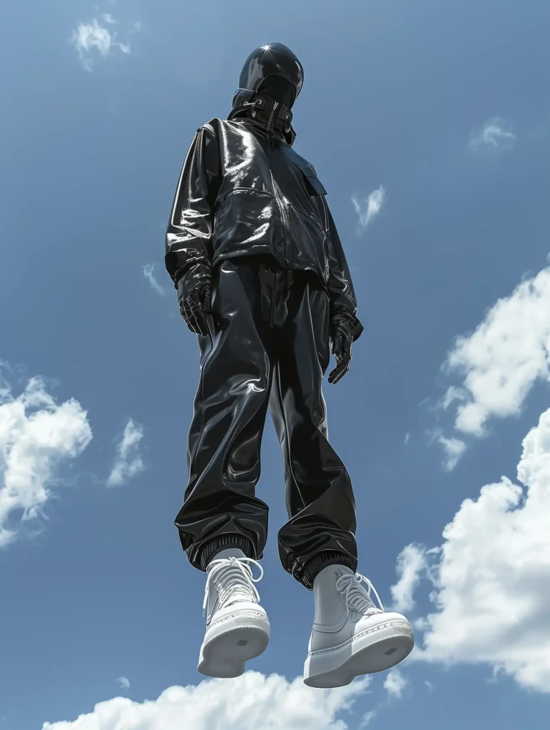 Levitating Model in Balenciaga