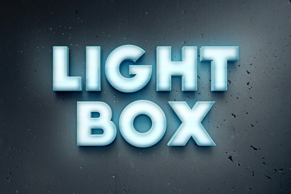 Lightbox Text Effect