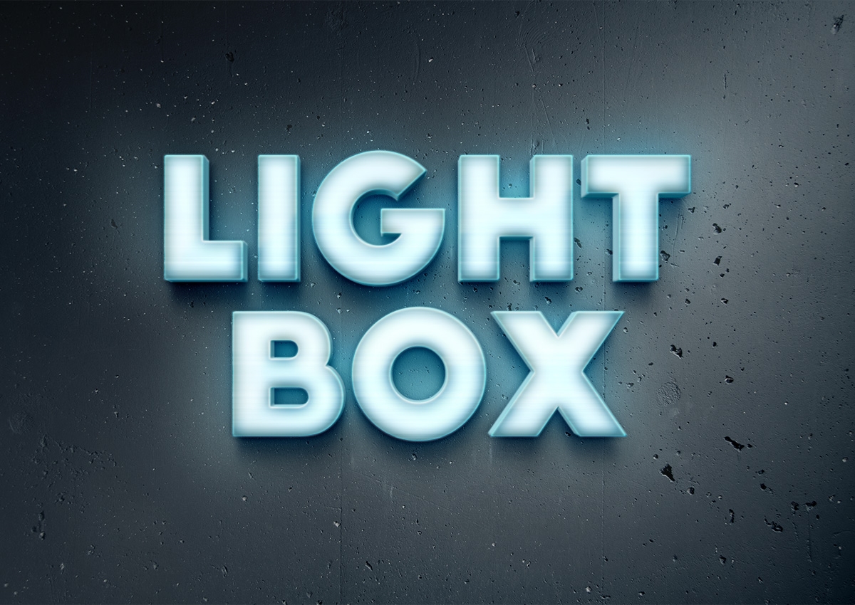 Lightbox Text Effect FREE PSD