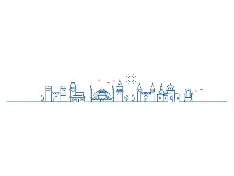 Linear Istanbul Silhouette Logo