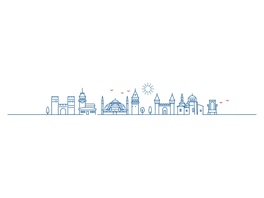 Linear Istanbul Silhouette Logo