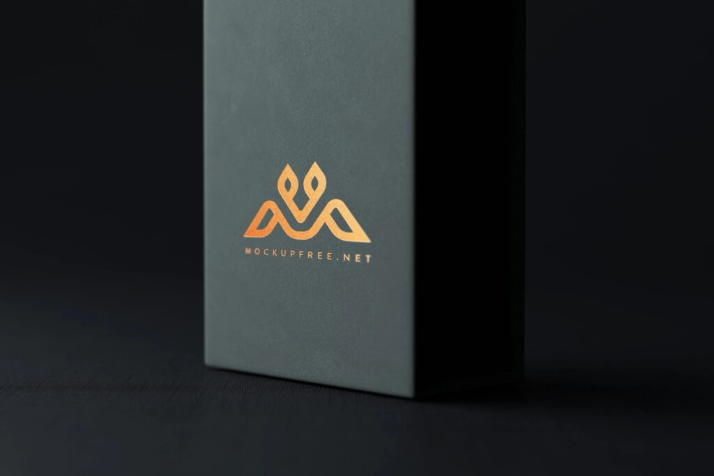 Logo Mockup on Rectangular Box in Front Sight