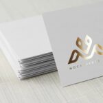 Logo on Card Mockup in Close-up View