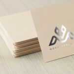 Logo on Card Mockup in Close-up View
