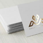 Logo on Card Mockup in Close-up View
