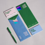 Long Envelope and Stationery Mockup in Perspective View