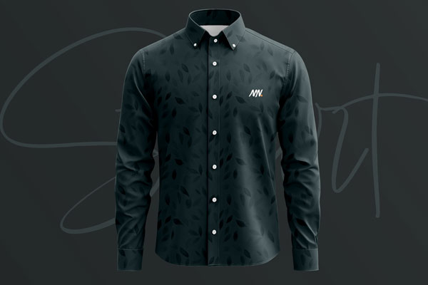 Long Sleeve Formal Dress Shirt Mockup