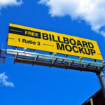 Low Angle Shot Street Billboard Mockup