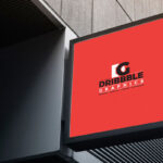 Low Angle View Stick-out Signboard Mockup Outside Shop