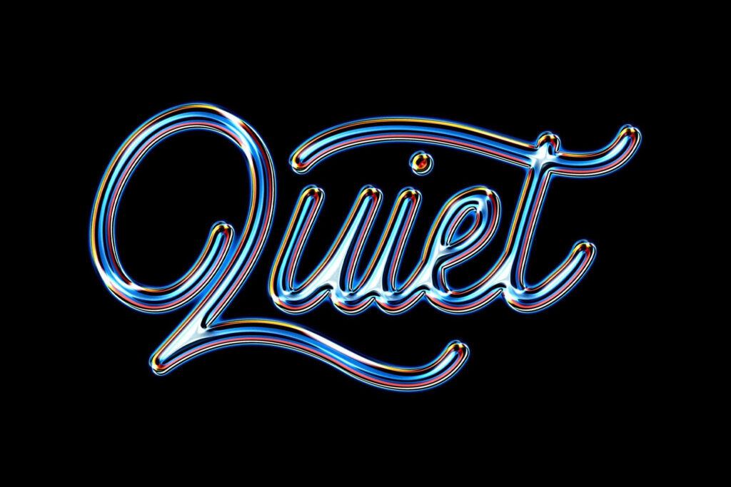 Luminous Chrome Text Effect / Logo Mockup