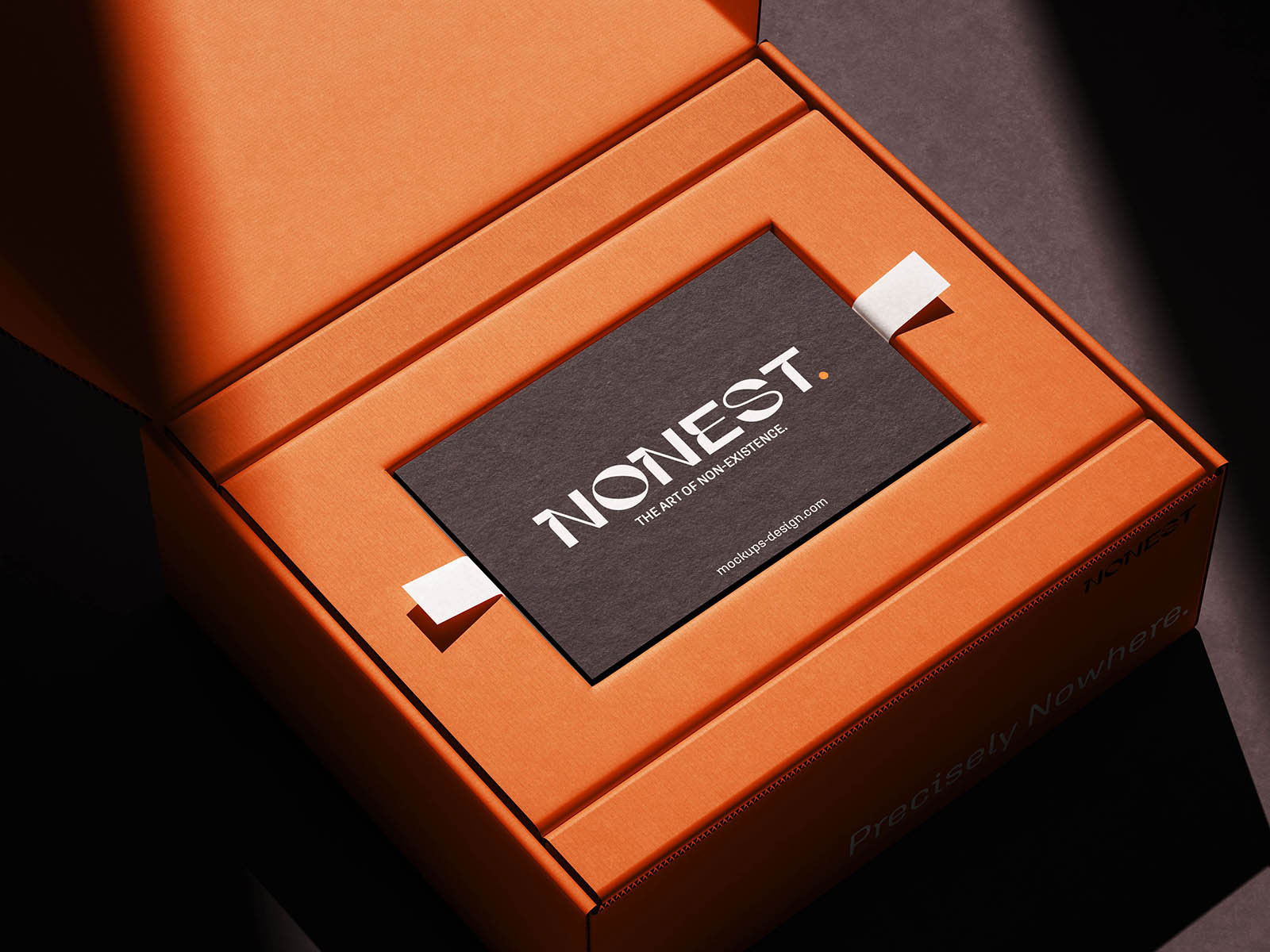 Free Luxury Business Cards Box Mockup PSD Template