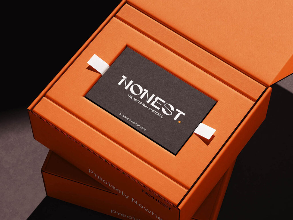 Luxury Business Cards Box Mockup