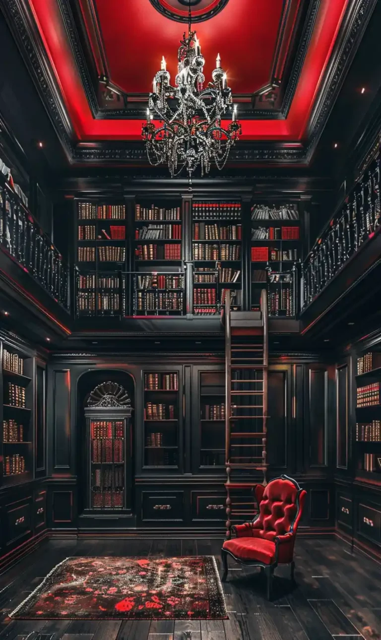 Luxury Library in Noir ai prompt preview
