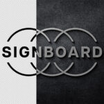 Luxury Silver Signboard Logo Mockup