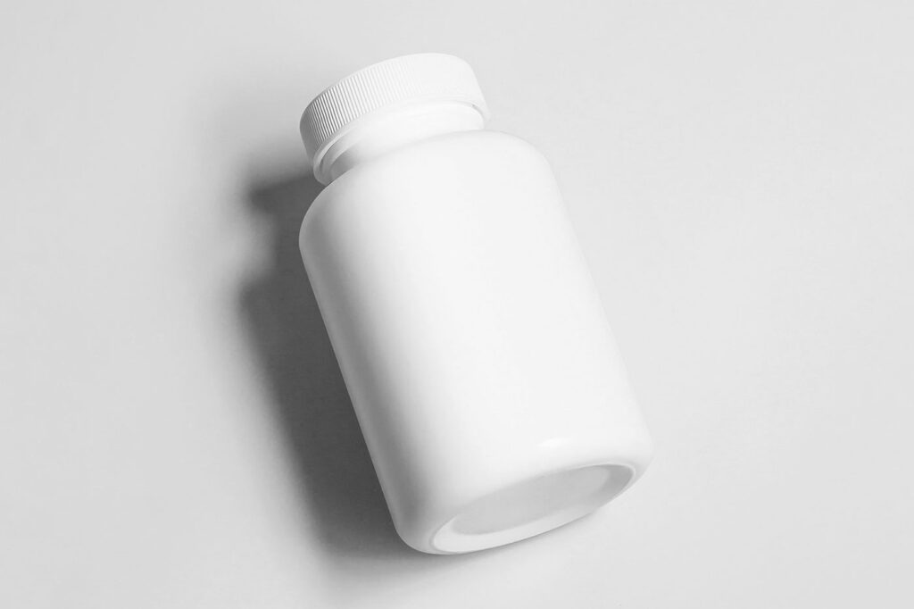 Lying Cosmetic Bottle Mockup