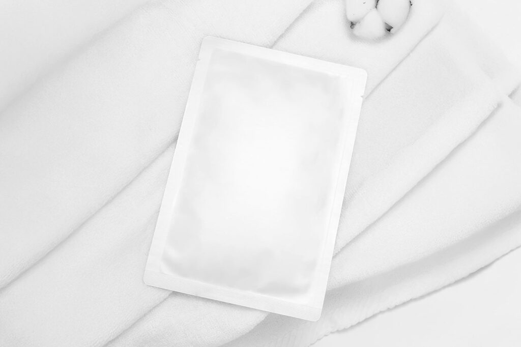 Lying Cosmetic Sachet Mockup