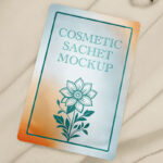 Lying Cosmetic Sachet Mockup