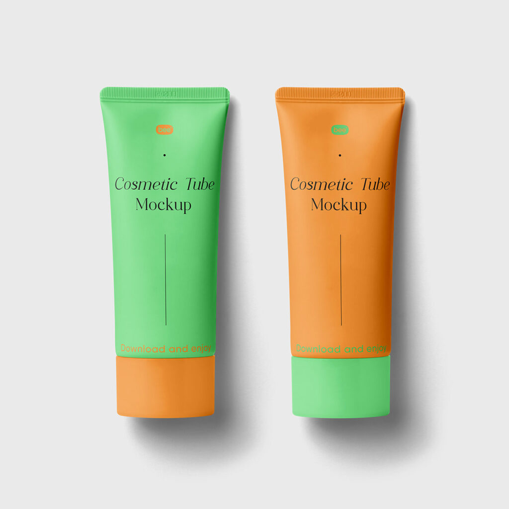 Lying Cosmetic Tube Mockup