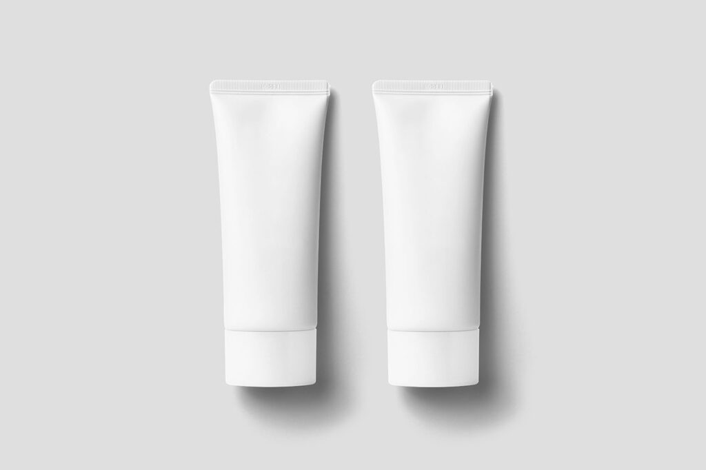 Lying Cosmetic Tube Mockup