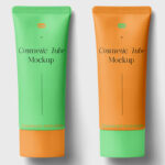 Lying Cosmetic Tube Mockup