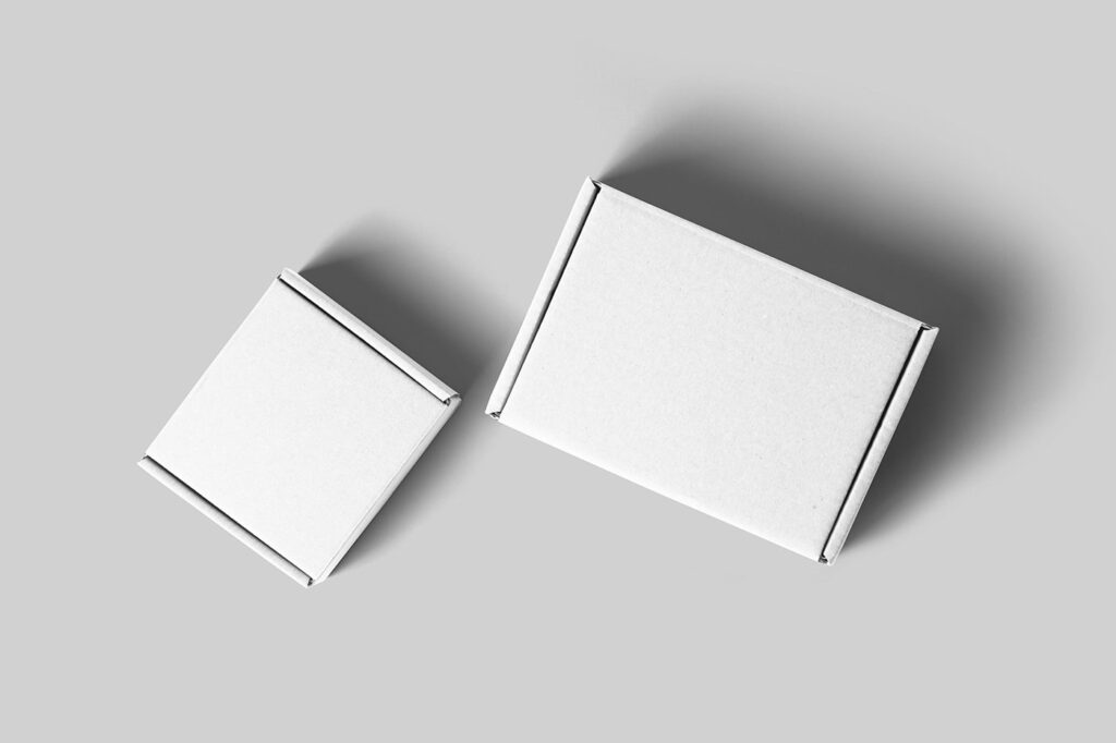 Lying Double Box Mockup