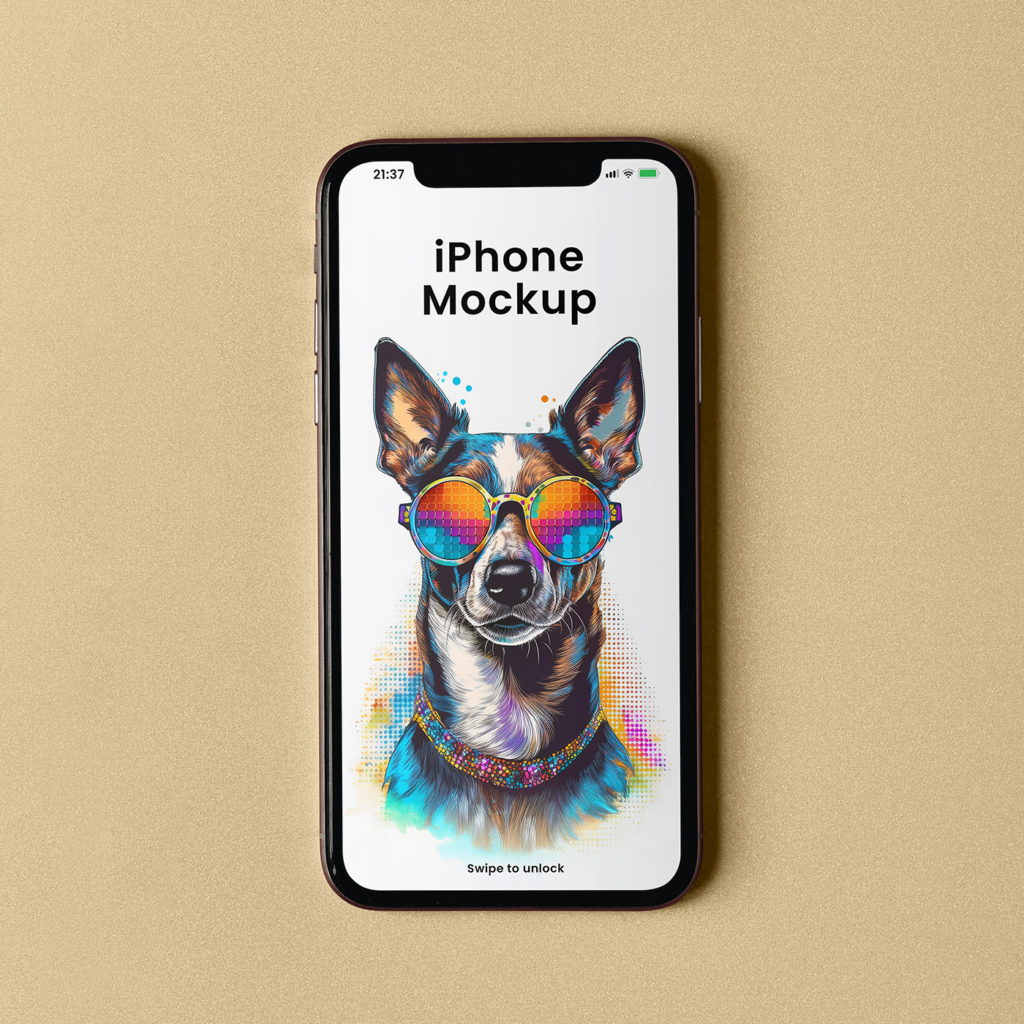 Lying iPhone Screen Mockup