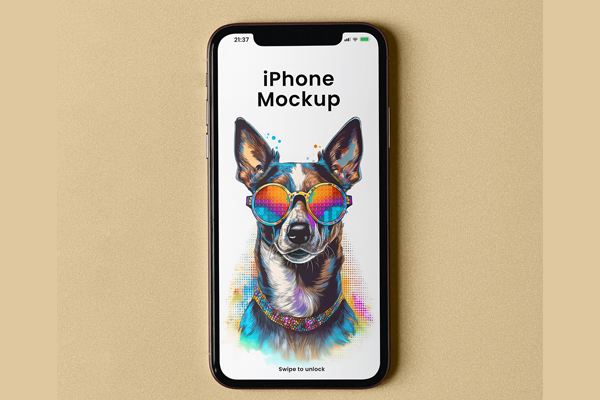 Lying iPhone Screen Mockup