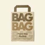 Lying Small Paper Bag Mockup