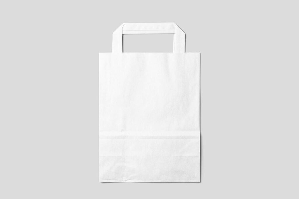 Lying Small Paper Bag Mockup