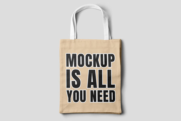 Lying Tote Bag Mockup