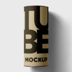 Lying Tube Box Mockup