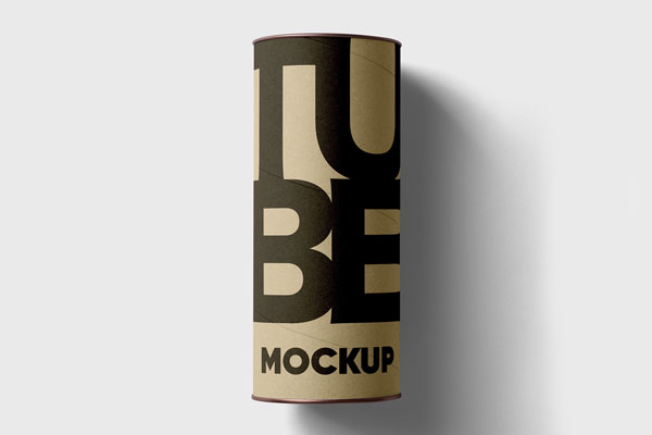 Lying Tube Box Mockup