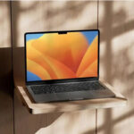 M2 MacBook Air Mockup in Perspective View