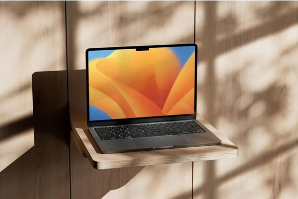 M2 MacBook Air Mockup in Perspective View