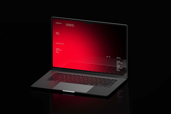 MacBook Air Mockup in Perspective View
